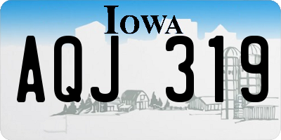 IA license plate AQJ319