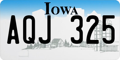 IA license plate AQJ325