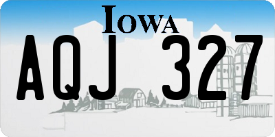 IA license plate AQJ327