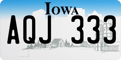 IA license plate AQJ333