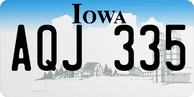 IA license plate AQJ335