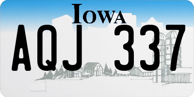 IA license plate AQJ337