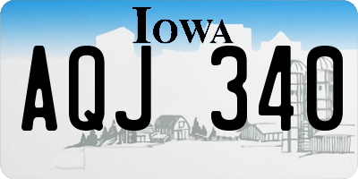 IA license plate AQJ340