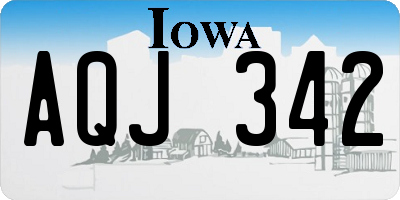 IA license plate AQJ342