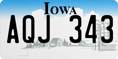 IA license plate AQJ343