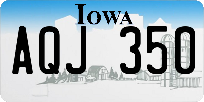 IA license plate AQJ350