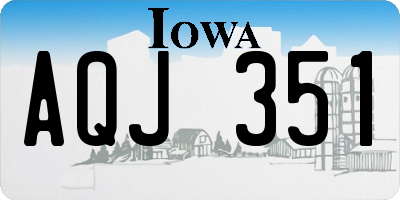 IA license plate AQJ351