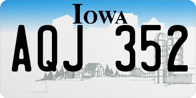 IA license plate AQJ352