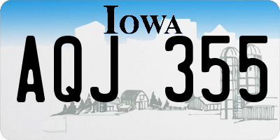 IA license plate AQJ355