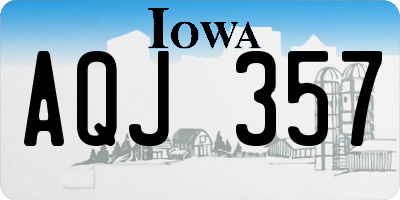 IA license plate AQJ357