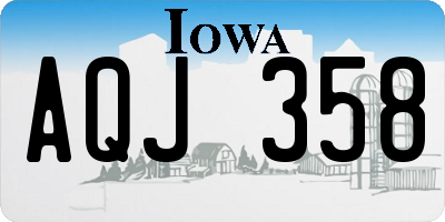 IA license plate AQJ358