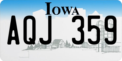 IA license plate AQJ359