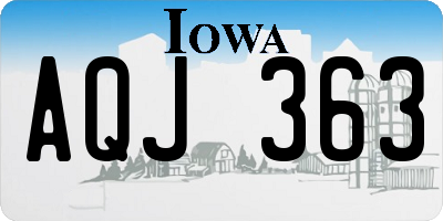 IA license plate AQJ363