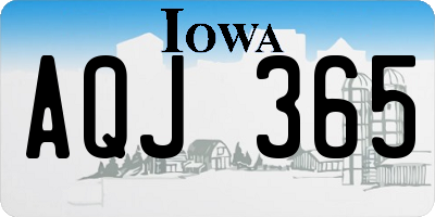 IA license plate AQJ365
