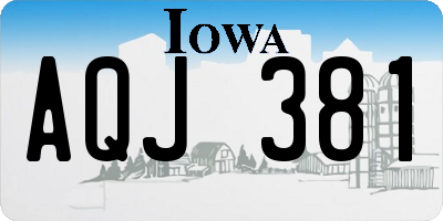 IA license plate AQJ381