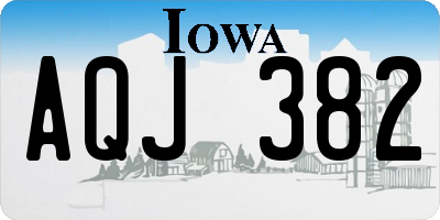 IA license plate AQJ382