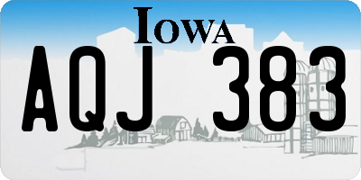 IA license plate AQJ383
