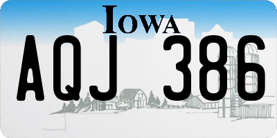 IA license plate AQJ386