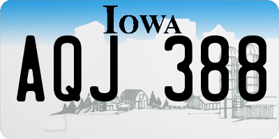 IA license plate AQJ388