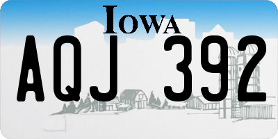 IA license plate AQJ392