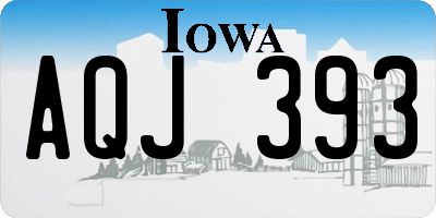 IA license plate AQJ393