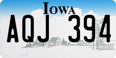 IA license plate AQJ394