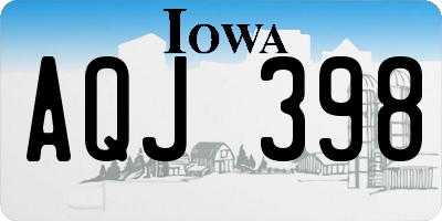 IA license plate AQJ398