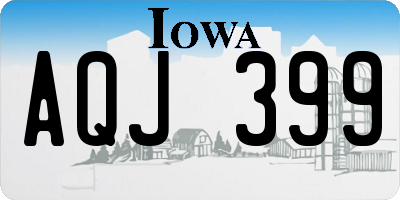 IA license plate AQJ399