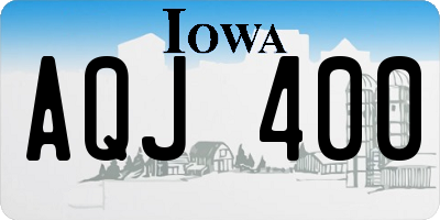 IA license plate AQJ400