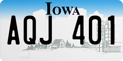 IA license plate AQJ401