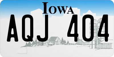 IA license plate AQJ404