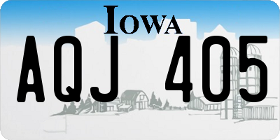 IA license plate AQJ405