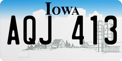 IA license plate AQJ413