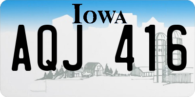 IA license plate AQJ416