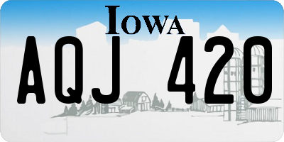 IA license plate AQJ420