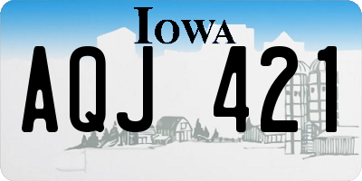 IA license plate AQJ421