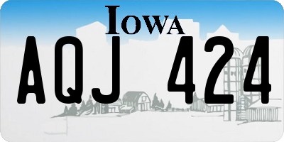 IA license plate AQJ424
