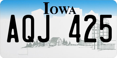 IA license plate AQJ425