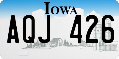 IA license plate AQJ426