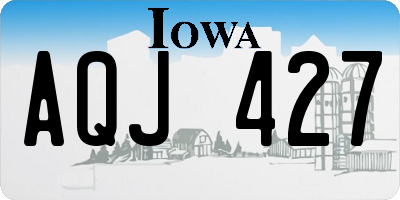 IA license plate AQJ427