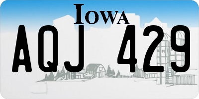 IA license plate AQJ429