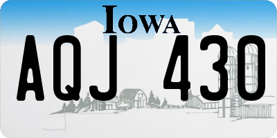 IA license plate AQJ430