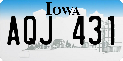 IA license plate AQJ431