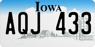 IA license plate AQJ433
