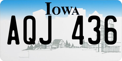 IA license plate AQJ436