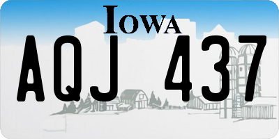 IA license plate AQJ437