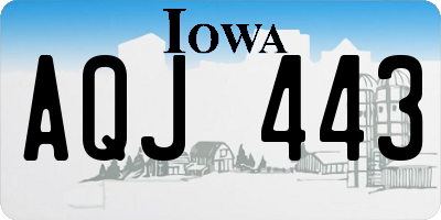 IA license plate AQJ443