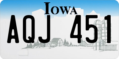 IA license plate AQJ451