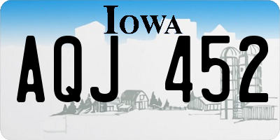 IA license plate AQJ452