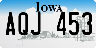 IA license plate AQJ453